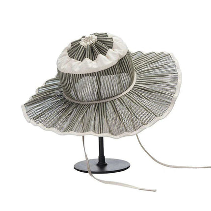 Chic and Practical Foldable Straw Sun Hat with Stylish Belt - Large Brim UV Protection for Outdoor Adventures - Très Elite