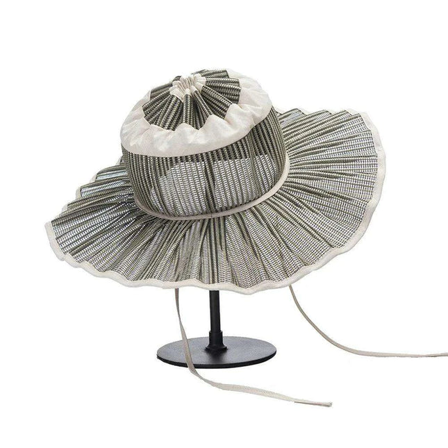Chic and Practical Foldable Straw Sun Hat with Stylish Belt - Large Brim UV Protection for Outdoor Adventures