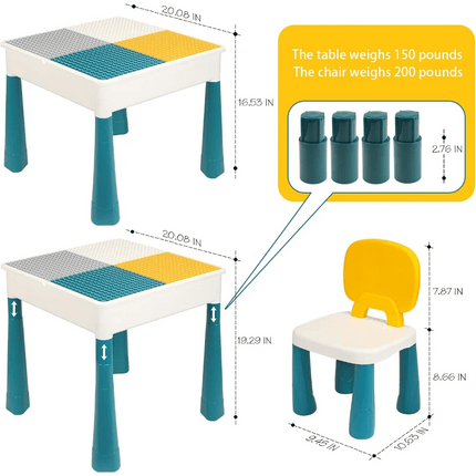 Children's Interactive Study Desk and Chair Bundle - Innovative Learning Set for Young Minds - Très Elite