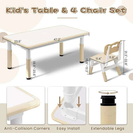 Children's Study Desk and Chair Set - Premium Learning Furniture for Kids - Très Elite