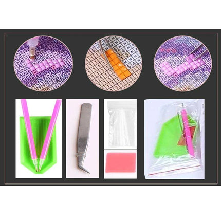Chinese Dragon Blossom 5D Diamond Art DIY Craft Kit - Complete Embroidery Set with Bonus Square Drills for Stunning Home Decor - Très Elite