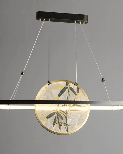 Tranquil Zen-Inspired Copper LED Chandelier - Elevate Your Home with Artistic Elegance