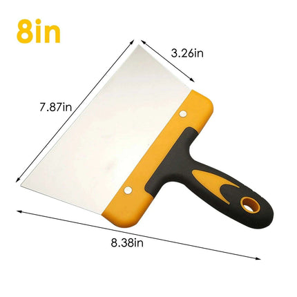 Chocolate Coating Spatula & Dough Scraper Set with Premium Stainless Steel and Elegant Red Wood Handle - Très Elite