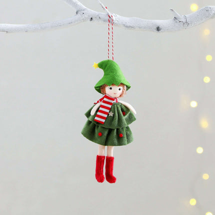Christmas Cake Dress Girl Doll Angel Pendant - Très Elite