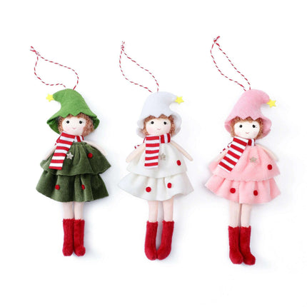 Christmas Cake Dress Girl Doll Angel Pendant..