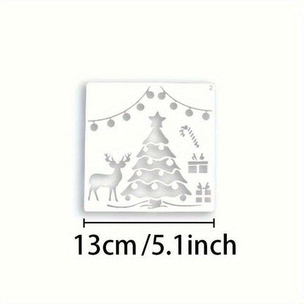 Christmas Creativity: 12-Piece Stencil Set for Festive Wall Art and DIY Decor - Très Elite