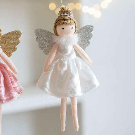 Christmas Decoration High-grade Flannel Ankle-tied Girl Angel Small Pendant - Très Elite