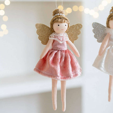 Christmas Decoration High-grade Flannel Ankle-tied Girl Angel Small Pendant - Très Elite