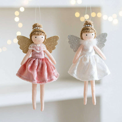 Christmas Decoration High-grade Flannel Ankle-tied Girl Angel Small Pendant - Très Elite