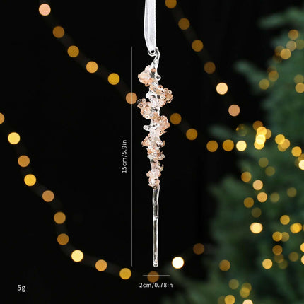 Christmas Decorations Sequined Acrylic Pendant - Très Elite