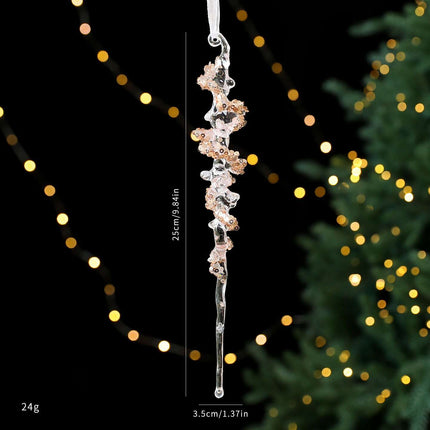Christmas Decorations Sequined Acrylic Pendant - Très Elite