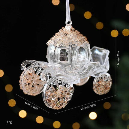 Christmas Decorations Sequined Acrylic Pendant - Très Elite