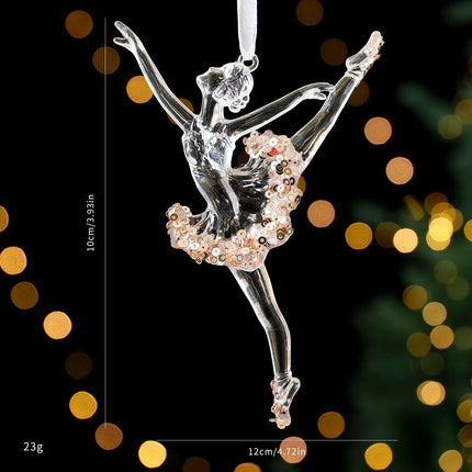 Christmas Decorations Sequined Acrylic Pendant - Très Elite