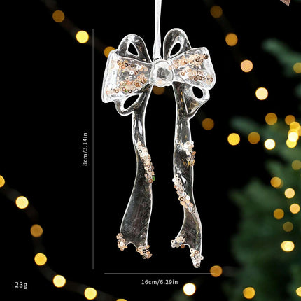 Christmas Decorations Sequined Acrylic Pendant - Très Elite