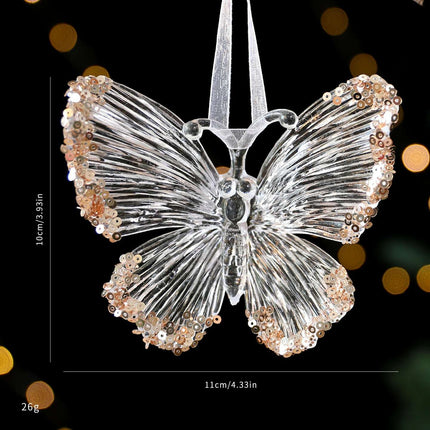Christmas Decorations Sequined Acrylic Pendant - Très Elite