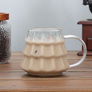 Christmas Glass Coffee Ice Transparent Mug With Handle - Très Elite