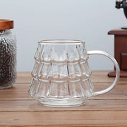 Christmas Glass Coffee Ice Transparent Mug With Handle - Très Elite