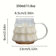 Christmas Glass Coffee Ice Transparent Mug With Handle - Très Elite