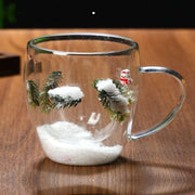 Christmas High Borosilicate Heat-resistant Double Layer Glass Cup - Très Elite