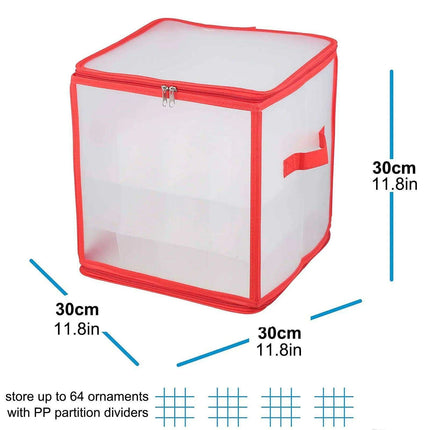 Christmas Ornament Storage Solution - PVC Container for Holiday Decorations - Très Elite