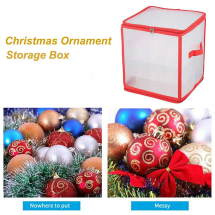 Christmas Ornament Storage Solution - PVC Container for Holiday Decorations - Très Elite