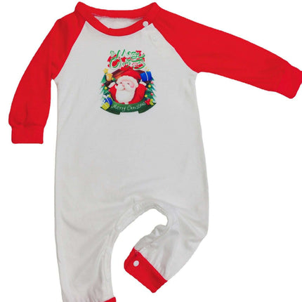 Christmas Parent-Child Clothes Set Long Sleeve T-Shirt Plaid Pants Family Matching Pajamas - Très Elite