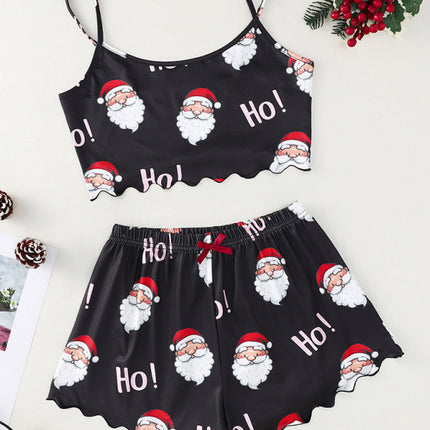 Christmas Santa Claus Elk Print Sleeveless Shorts Simple Casual Two-piece Home Clothes. Loungewear christmas-santa-claus-elk-print-sleeveless-shorts-simple-casual-two-piece-home-clothes Clothing, Shoes & Accessories›Women›Clothing›Lingerie, Sleep & Lounge›Sleep & Lounge›Pajama Sets
