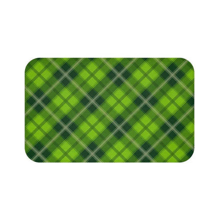 Christmas Tartan Memory Foam Bath Mat for Holiday Decor - Très Elite