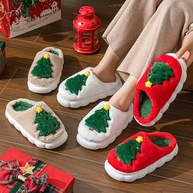 Christmas Tree Women's Home Slippers..