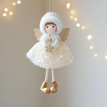 Christmas Winter Mesh Angel Big Eyes Girl Pendant - Très Elite