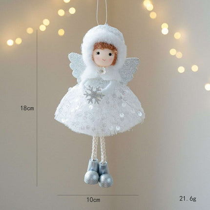 Christmas Winter Mesh Angel Big Eyes Girl Pendant - Très Elite