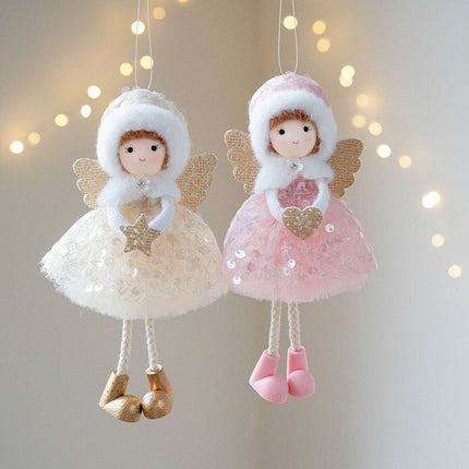 Christmas Winter Mesh Angel Big Eyes Girl Pendant - Très Elite