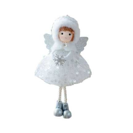 Christmas Winter Mesh Angel Big Eyes Girl Pendant - Très Elite