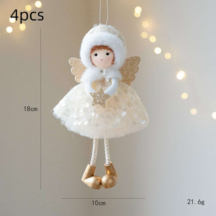 Christmas Winter Mesh Angel Big Eyes Girl Pendant..