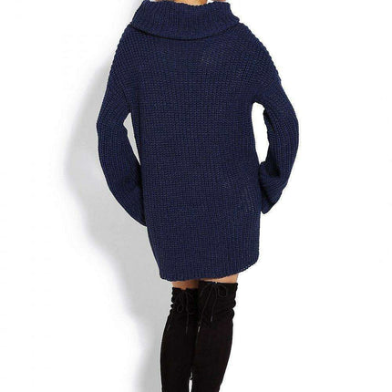 Chunky Knit Turtleneck Sweater with Bell Sleeves - Très Elite