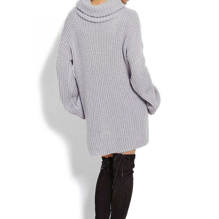 Chunky Knit Turtleneck Sweater with Bell Sleeves - Très Elite