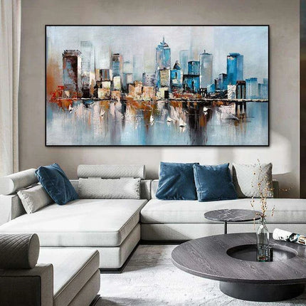 City Vibes: Dynamic Urban Oil Canvas Art for Modern Interiors - Très Elite