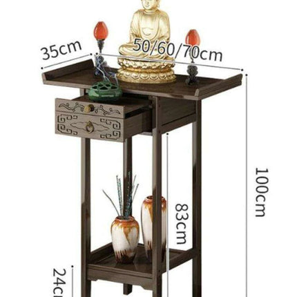 Classic Bamboo Entryway Table with Storage Drawer - Timeless Home Accent Furniture - Très Elite