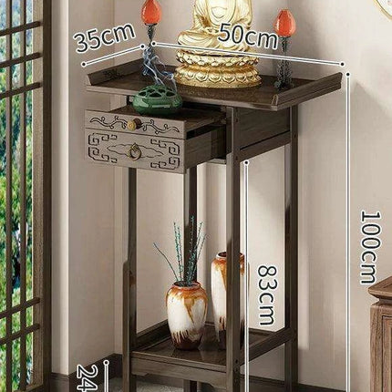 Classic Bamboo Entryway Table with Storage Drawer - Timeless Home Accent Furniture- Très Elite- Très Elite