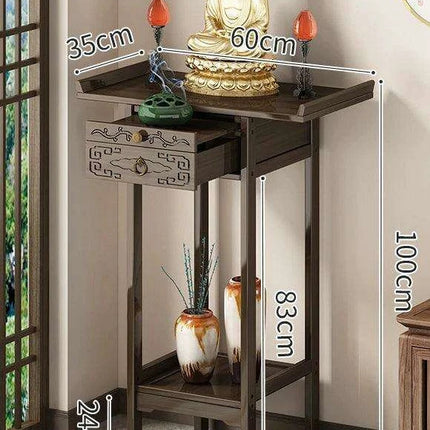 Classic Bamboo Entryway Table with Storage Drawer - Timeless Home Accent Furniture - Très Elite