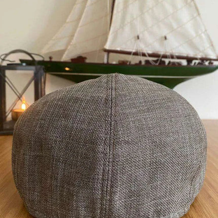 Classic Linen 8-Panel Baker Boy Cap for Unisex Fashion - Très Elite