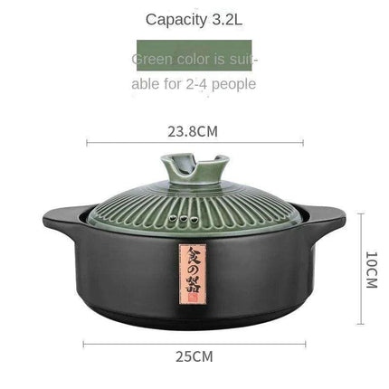 Classic Retro Heat-Resistant Clay Casserole with Lid - Essential Kitchen Tool DI50SG - Très Elite