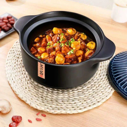 Classic Retro Heat-Resistant Clay Casserole with Lid - Essential Kitchen Tool DI50SG - Très Elite