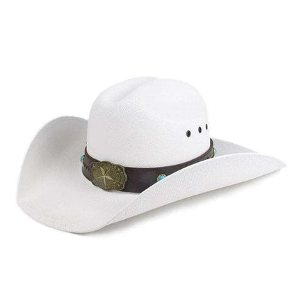 Classic Waterproof Cowboy Hat with Unique Cowhead Detail - Trendy Straw Sun Protection Accessory - Très Elite