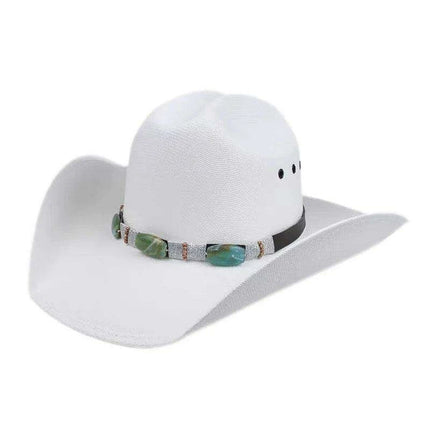 Classic Waterproof Cowboy Hat with Unique Cowhead Detail - Trendy Straw Sun Protection Accessory - Très Elite
