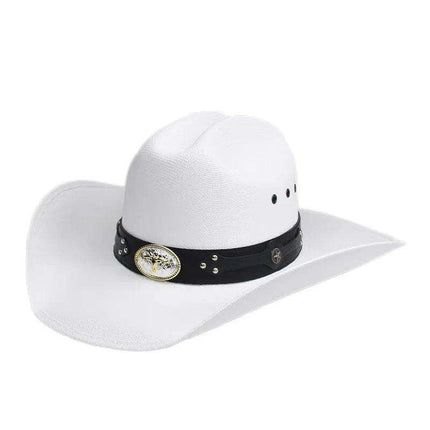 Classic Waterproof Cowboy Hat with Unique Cowhead Detail - Trendy Straw Sun Protection Accessory - Très Elite