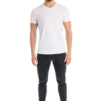 Classic White Cotton Tee for Men with Subtle Logo Detail - Très Elite