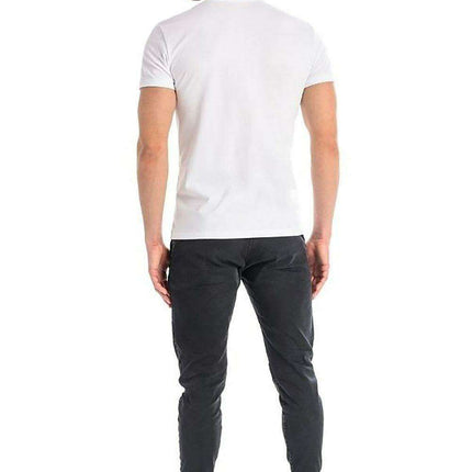 Classic White Cotton Tee for Men with Subtle Logo Detail - Très Elite