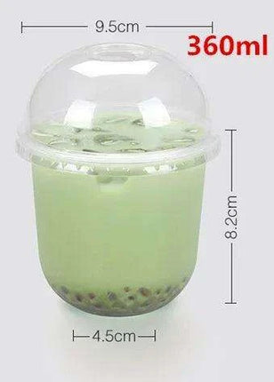 Clear Plastic Dessert Cups with Lids - 100-Count for Smoothies and Iced Beverages - Très Elite