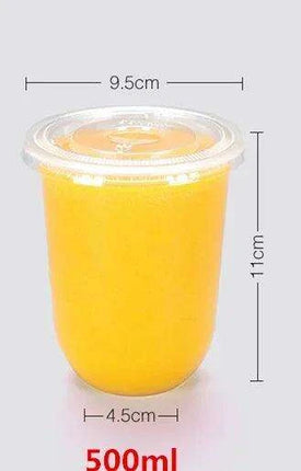Clear Plastic Dessert Cups with Lids - 100-Count for Smoothies and Iced Beverages - Très Elite